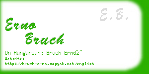erno bruch business card
